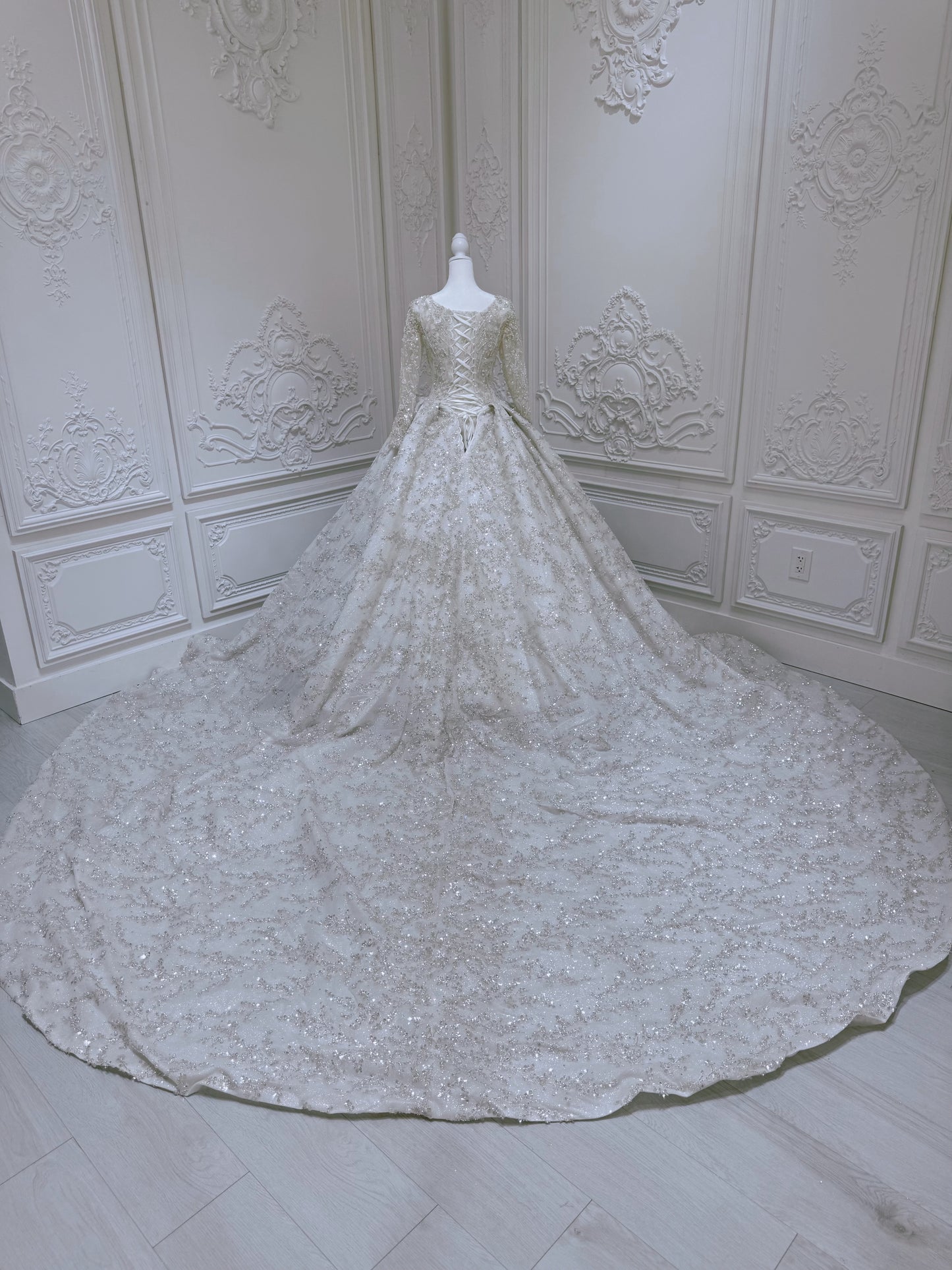 TBC-B034 Made to order luxury beading sparkling princess ballgown royal wedding dress - Ting's Bridal Collection