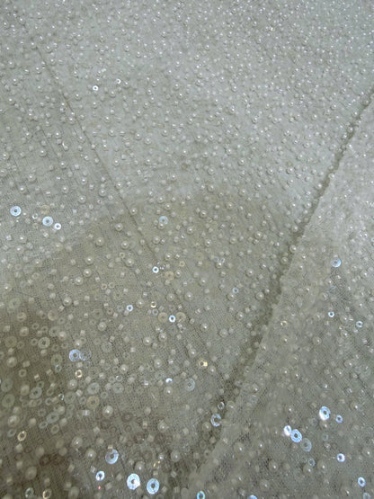 Beading sparkling bridal detachable overskirt for wedding dress - Ting's Bridal Collection