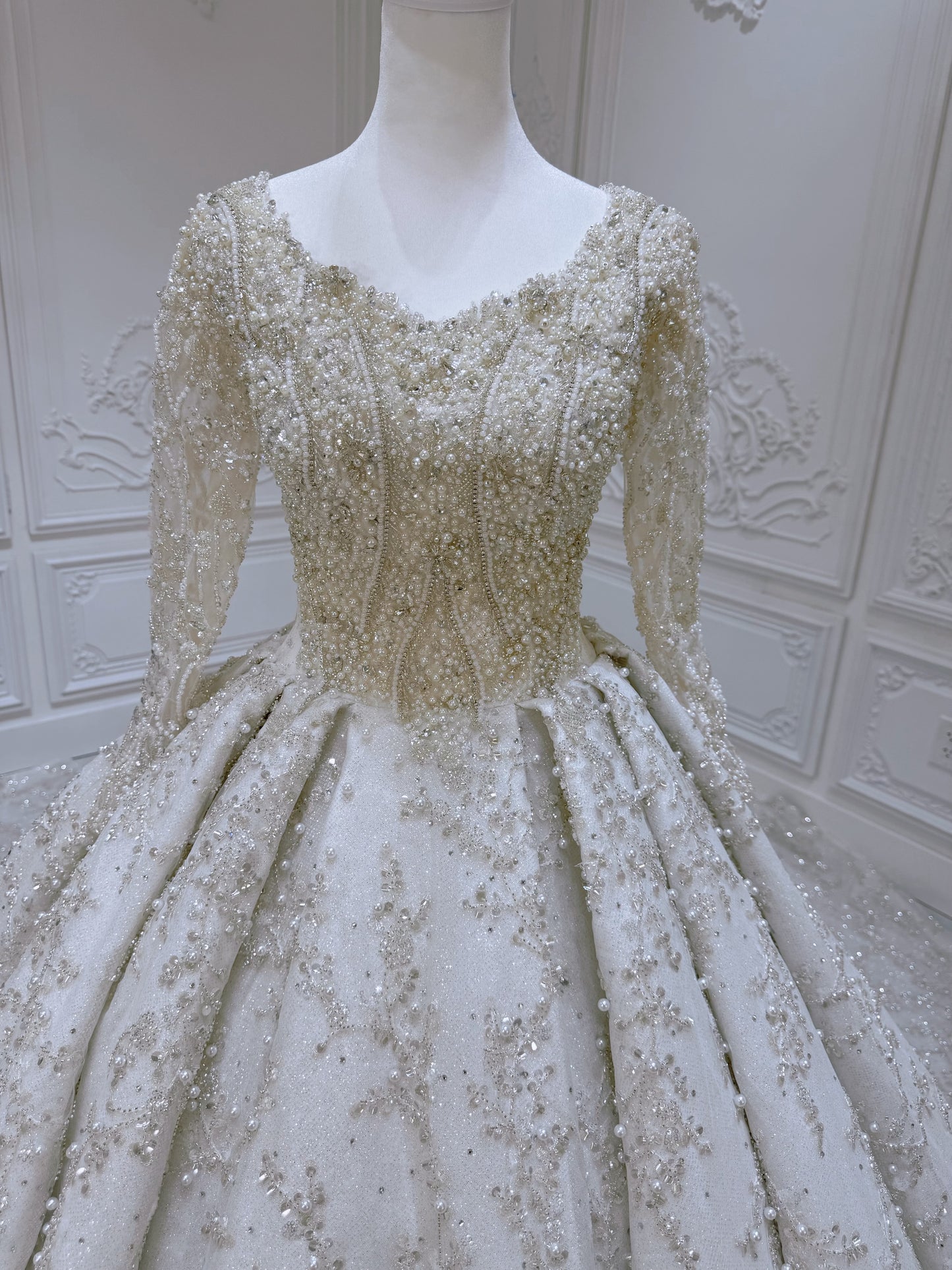 TBC-B034 Made to order luxury beading sparkling princess ballgown royal wedding dress - Ting's Bridal Collection